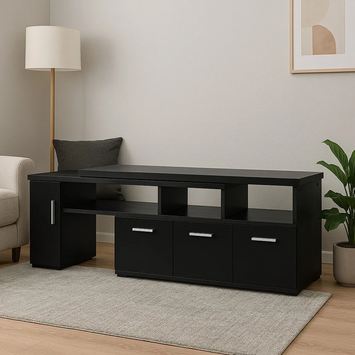 ULTIMAS UNIDADES - Mueble para televisor - moderno color negro – versátil y duradero
