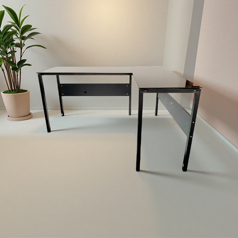 Escritorio de vidrio en L Diseño Moderno - CT-3873