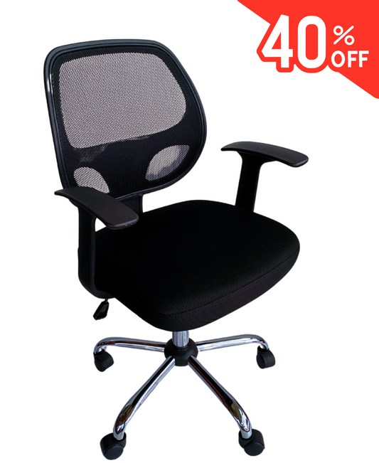 Silla Ergonómica de Oficina con Respaldo de Malla y Descansa Brazos