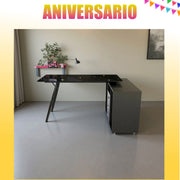 Escritorio premium moderno vidrio y metal  alta durabilidad - RX-D1168