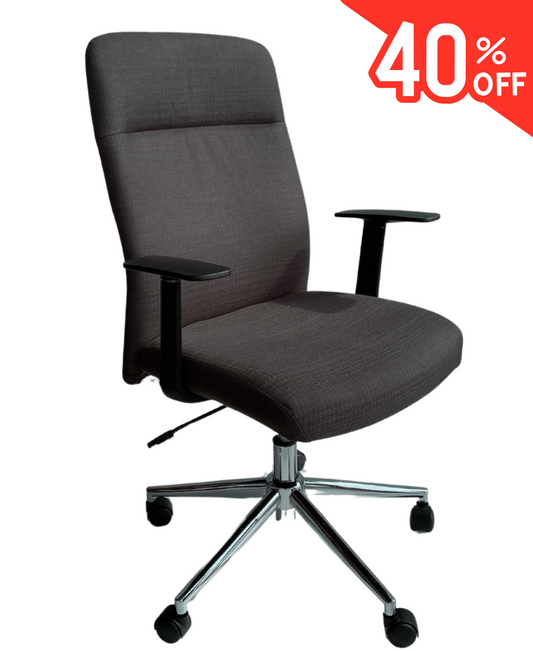 Silla Ejecutiva Ergonómica con Respaldo Alto y Base Metálica