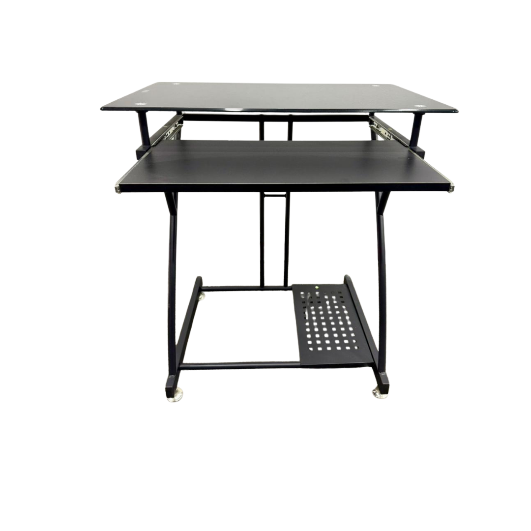 Escritorio para PC vidro Templado y estructura metálica