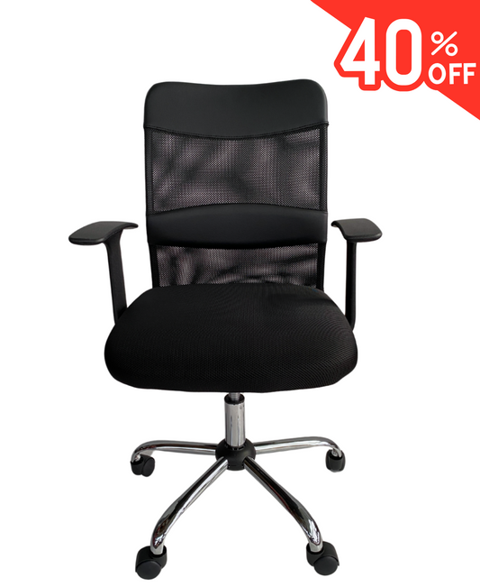 Silla de Oficina Ergonómica con Respaldo de Malla y Base Metálica