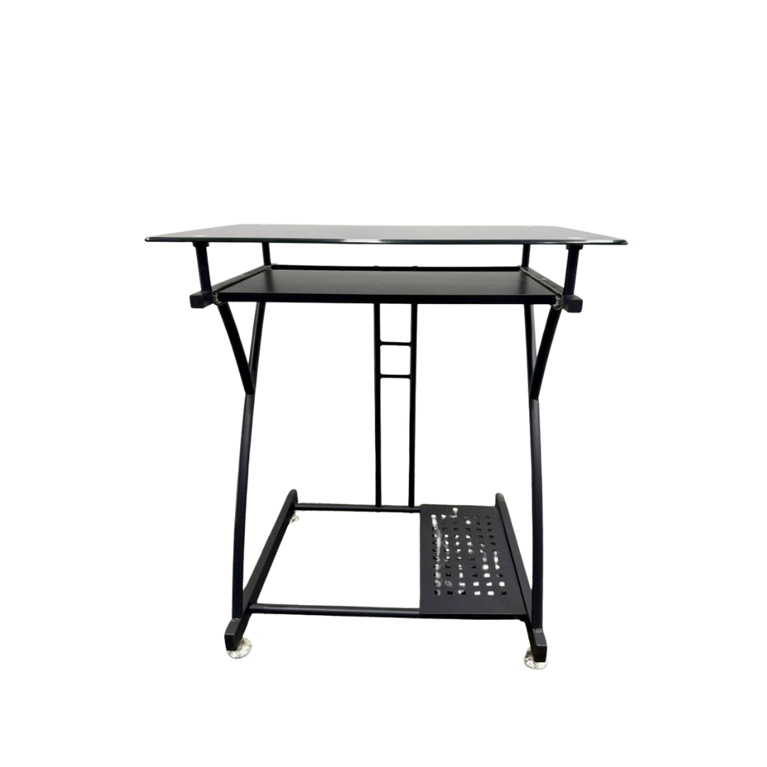 Escritorio para PC vidro Templado y estructura metálica