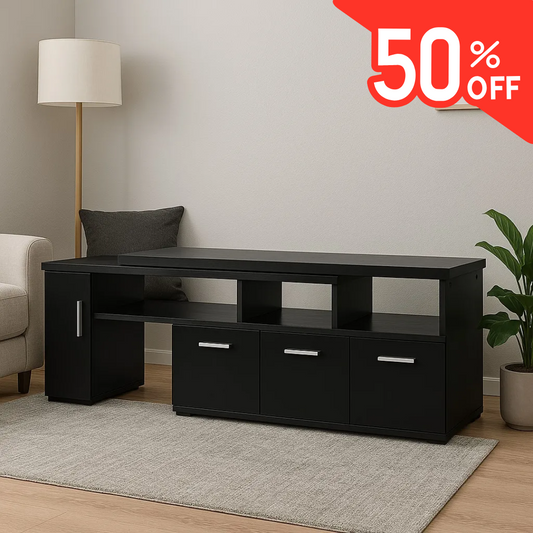 ULTIMAS UNIDADES - Mueble para televisor - moderno color negro – versátil y duradero