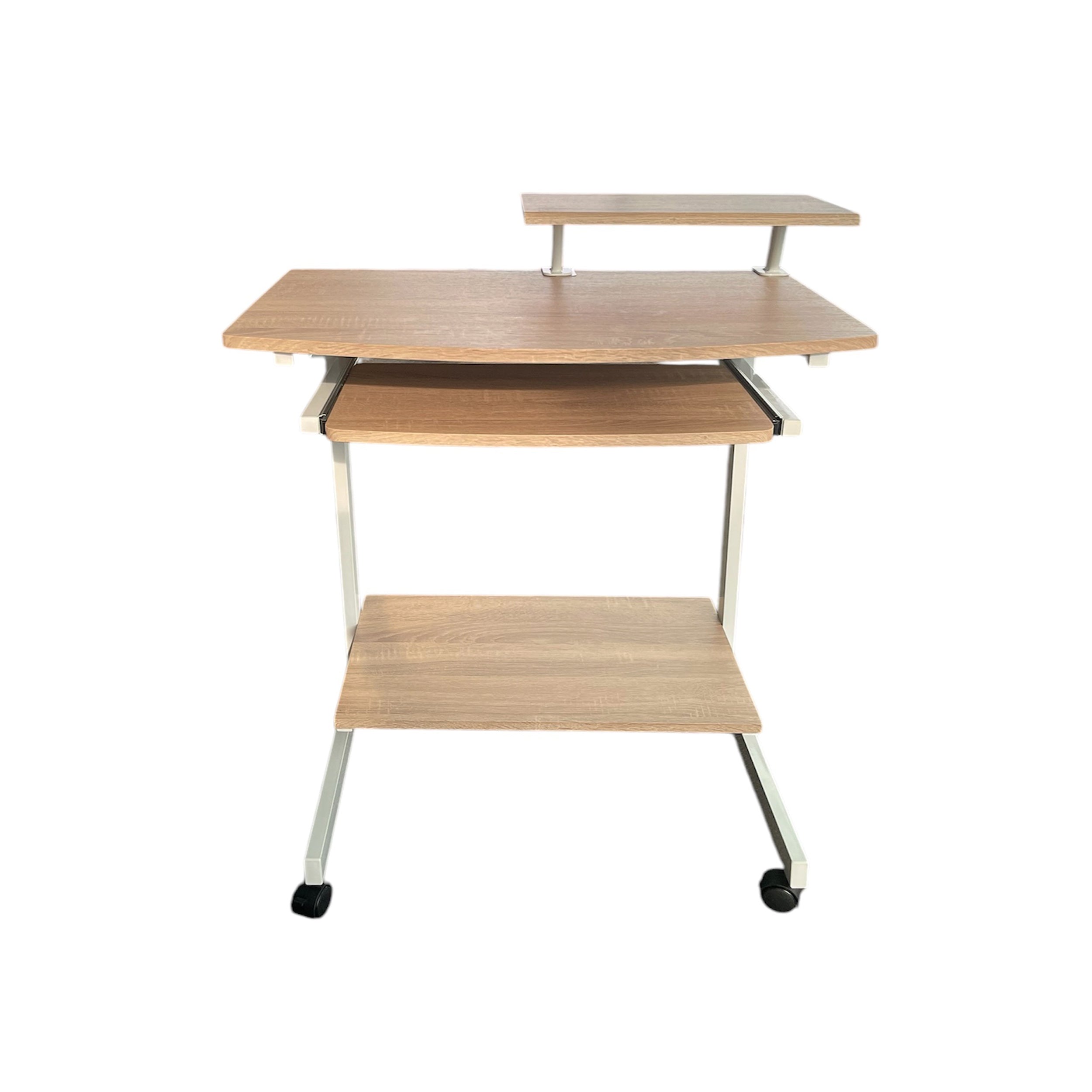 Escritorio versátil elegante color beige madera y metal - CT-2018