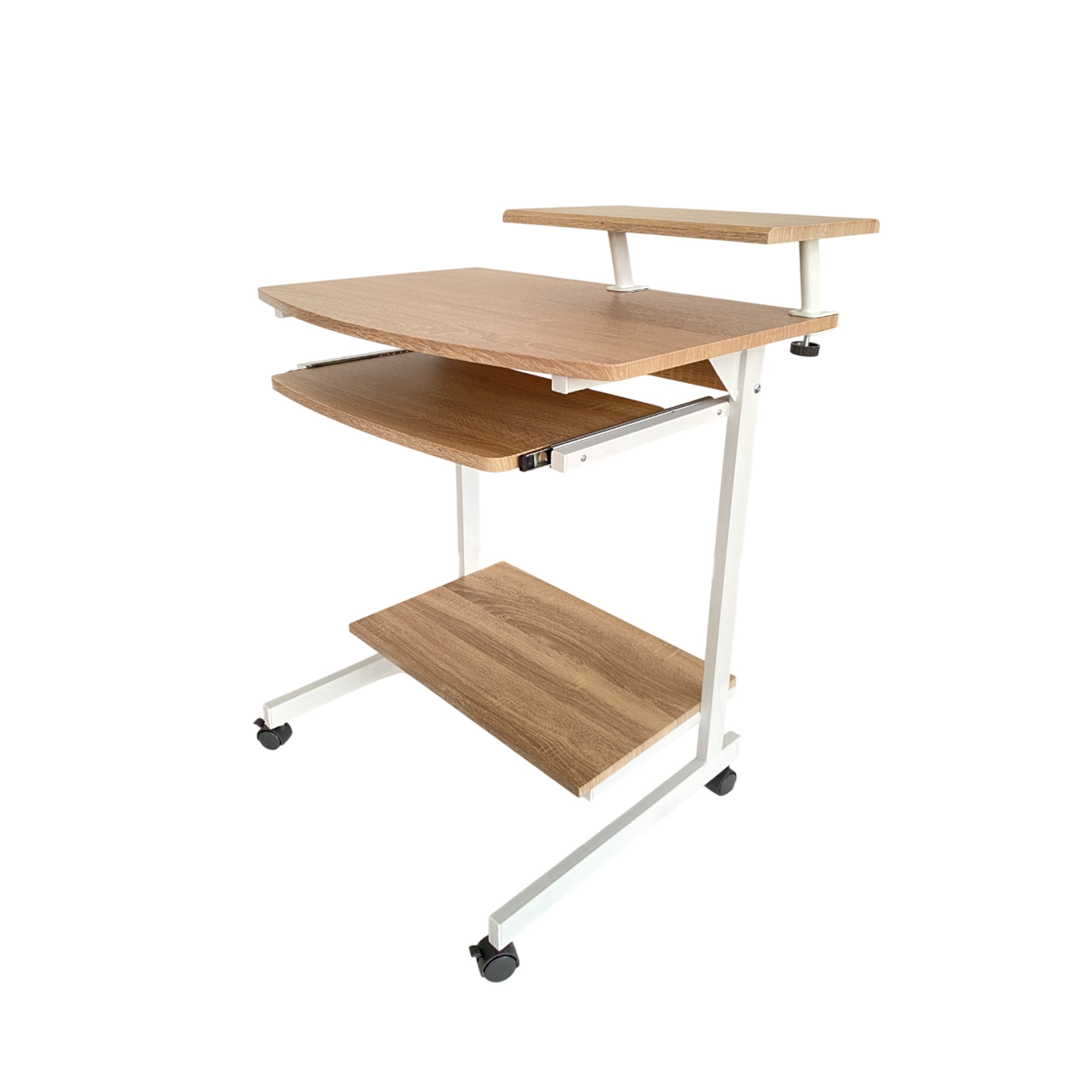 Escritorio versátil elegante color beige madera y metal - CT-2018