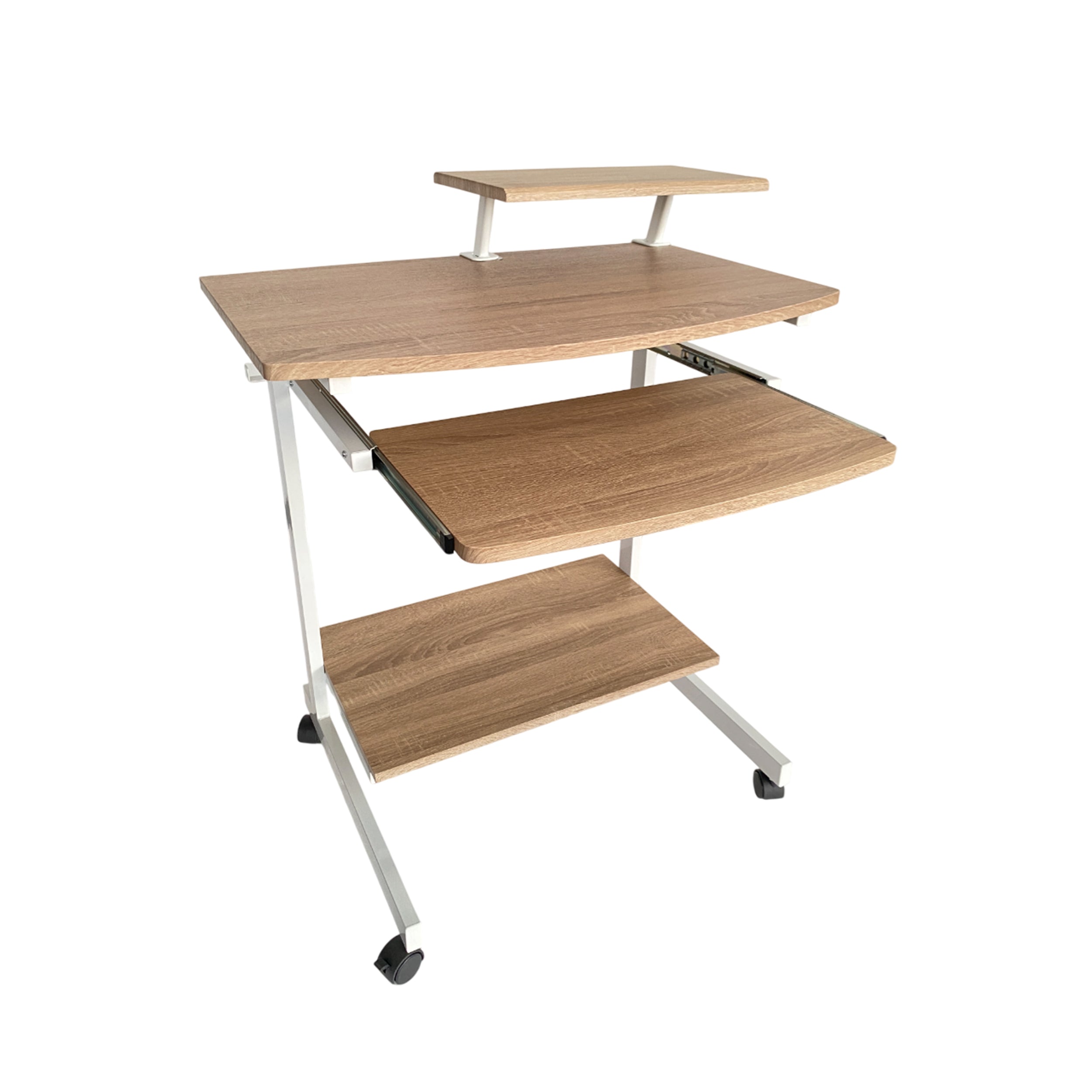 Escritorio versátil elegante color beige madera y metal - CT-2018