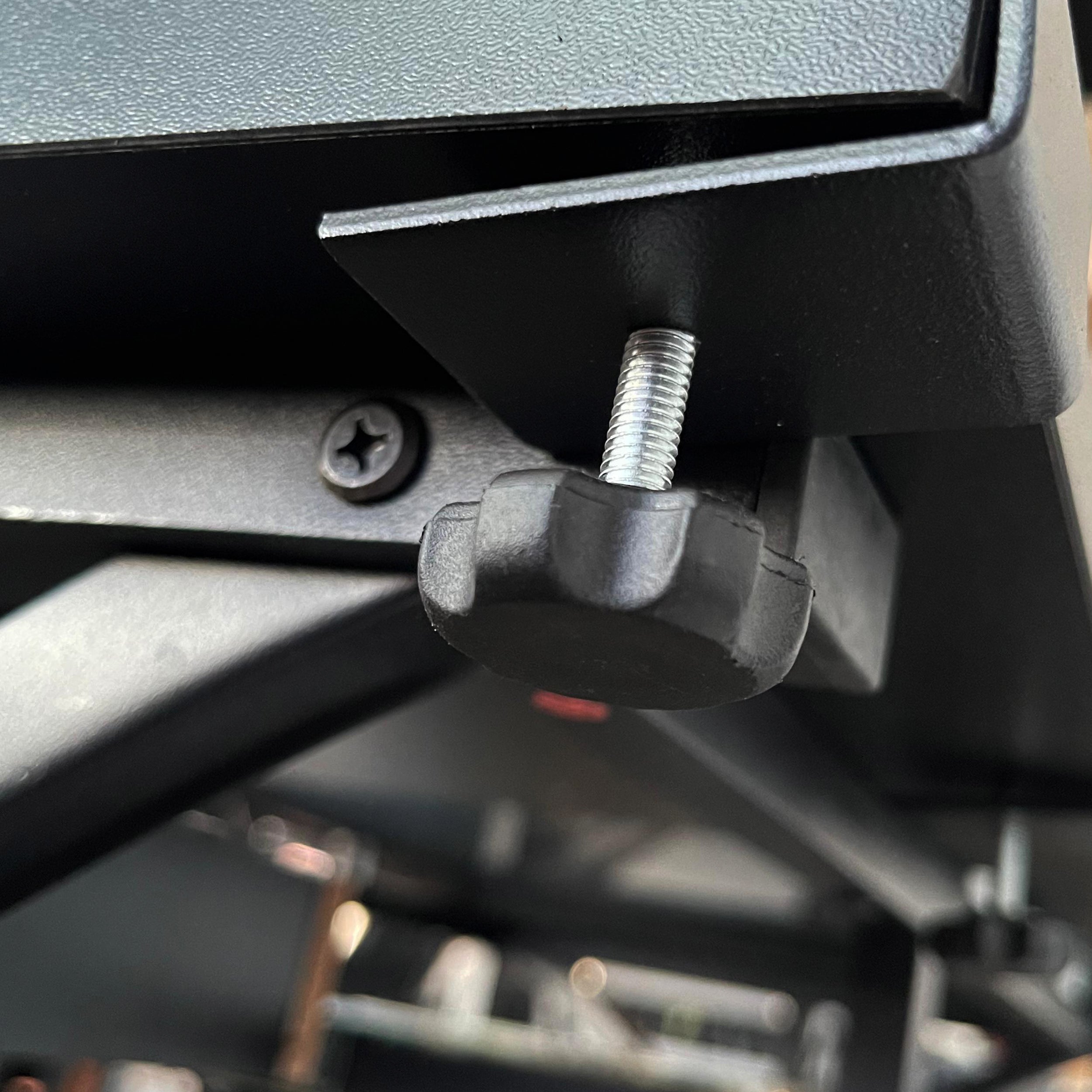 Escritorio Vidrio madera y metal con porta teclado - RX-8335