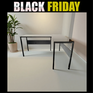 Escritorio de vidrio en L Diseño Moderno - CT-3873