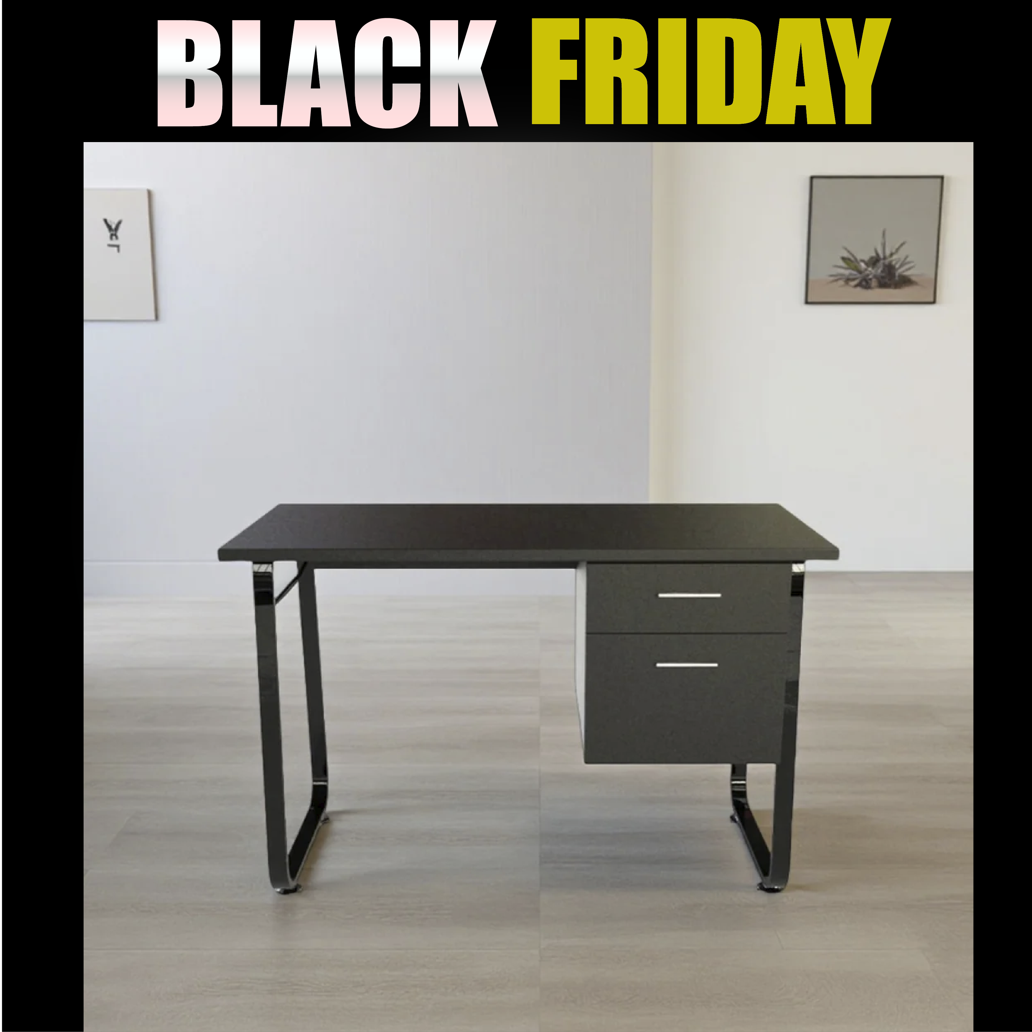 Escritorio con gaveteros diseño moderno madera y metal – alta durabilidad