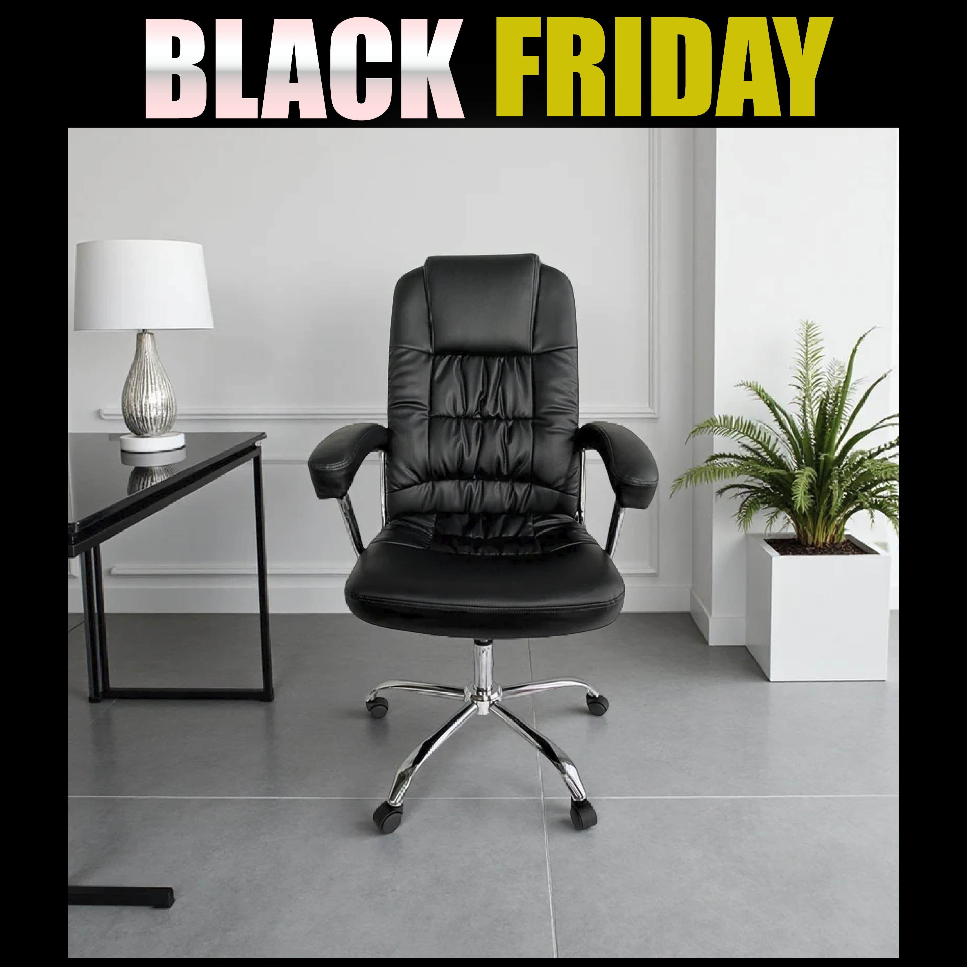 Silla  Premium Gerencial En Cuero Sintético - Pandora