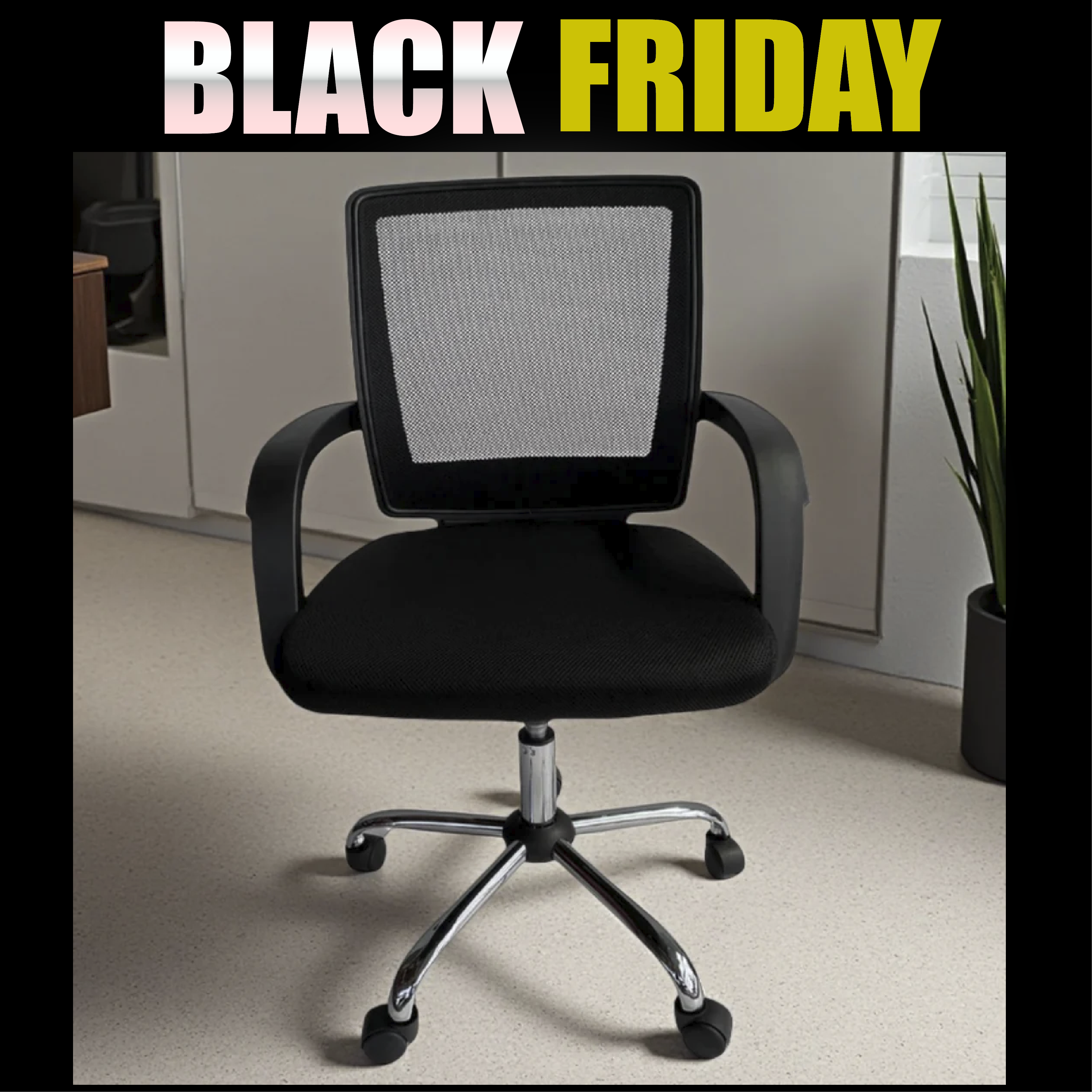 Silla -  Ergonómica con Respaldo de Malla y Apoyabrazos Integrados -  Apolo