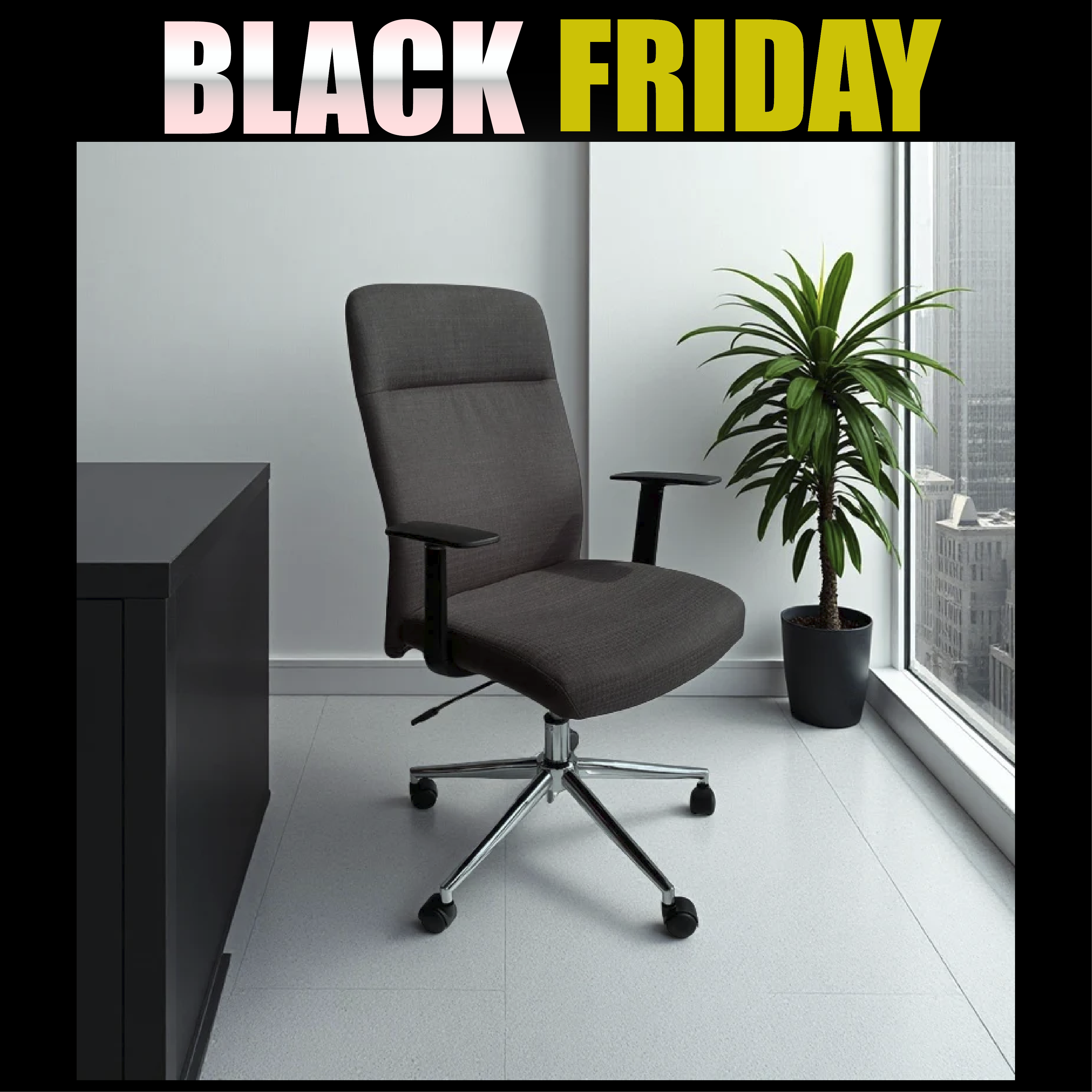 Silla Ejecutiva Ergonómica con Respaldo Alto y Base Metálica - Verona