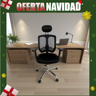 Silla Con Respaldo de Malla base cromada - Emma