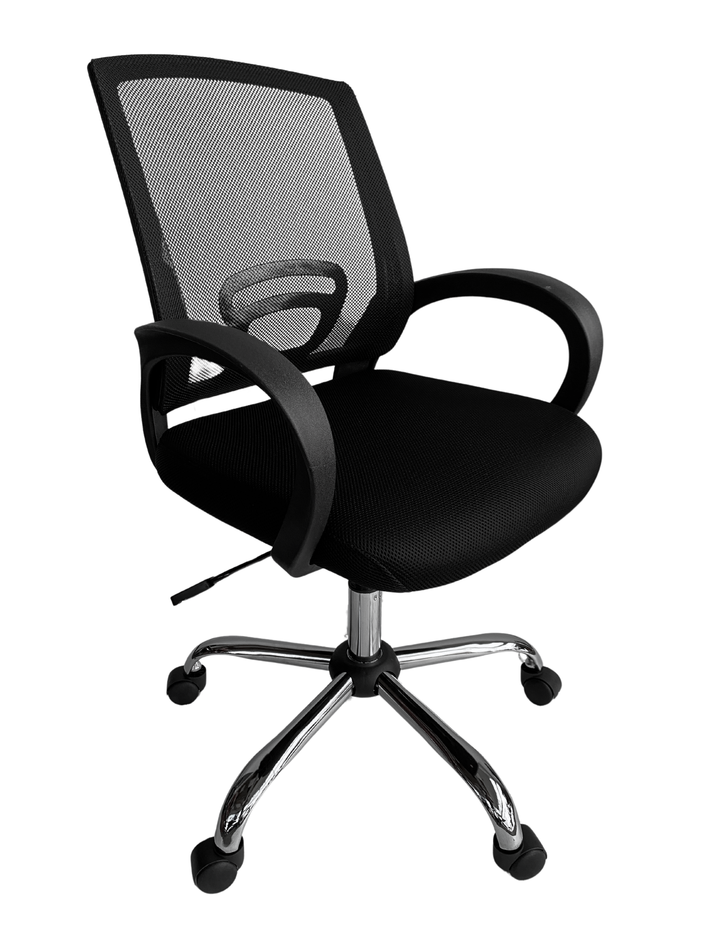 Silla Ergonómica con Respaldo de Malla y Base Cromada - Rafaela