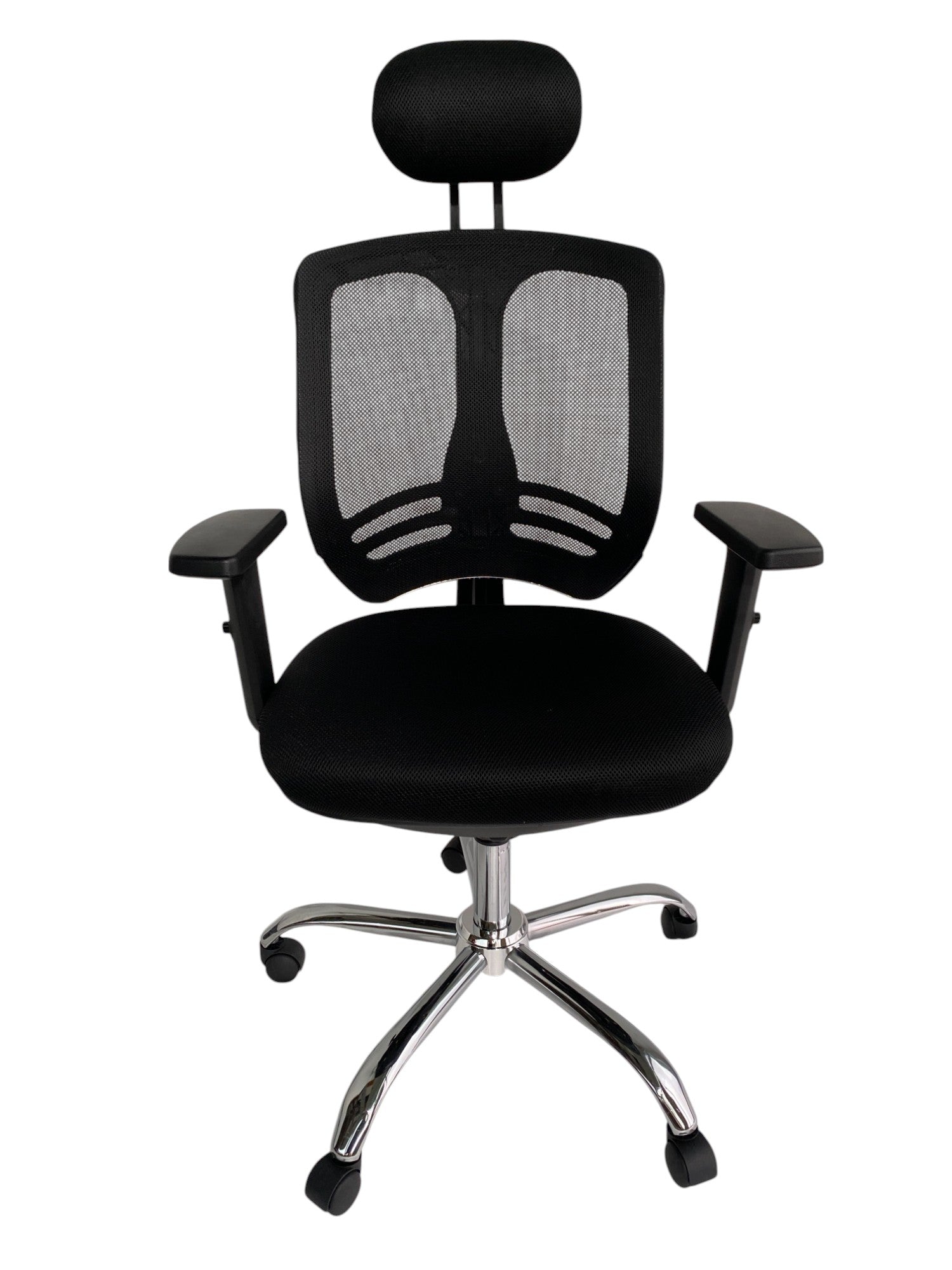 Silla Con Respaldo de Malla base cromada - Emma