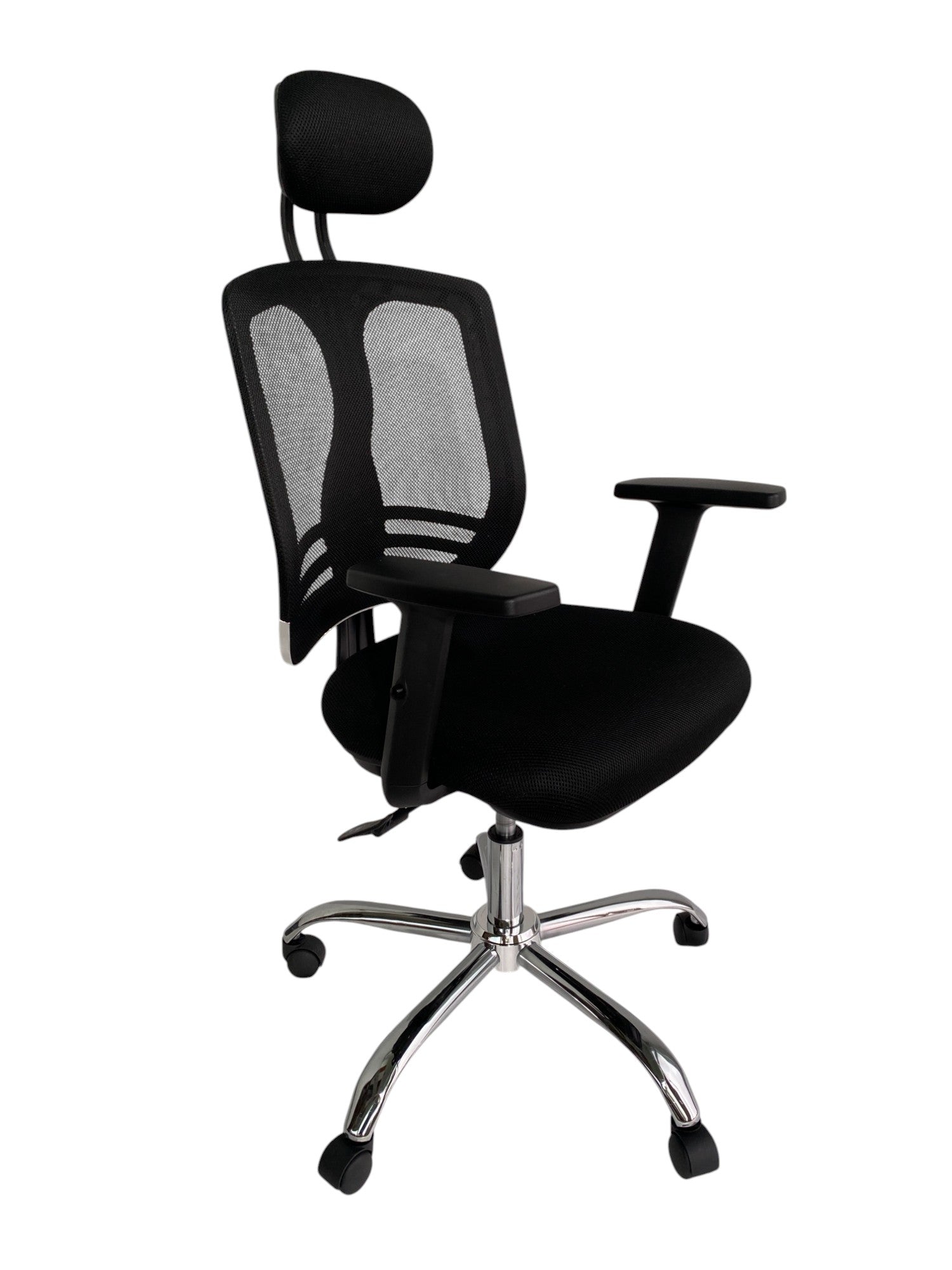 Silla Con Respaldo de Malla base cromada - Emma