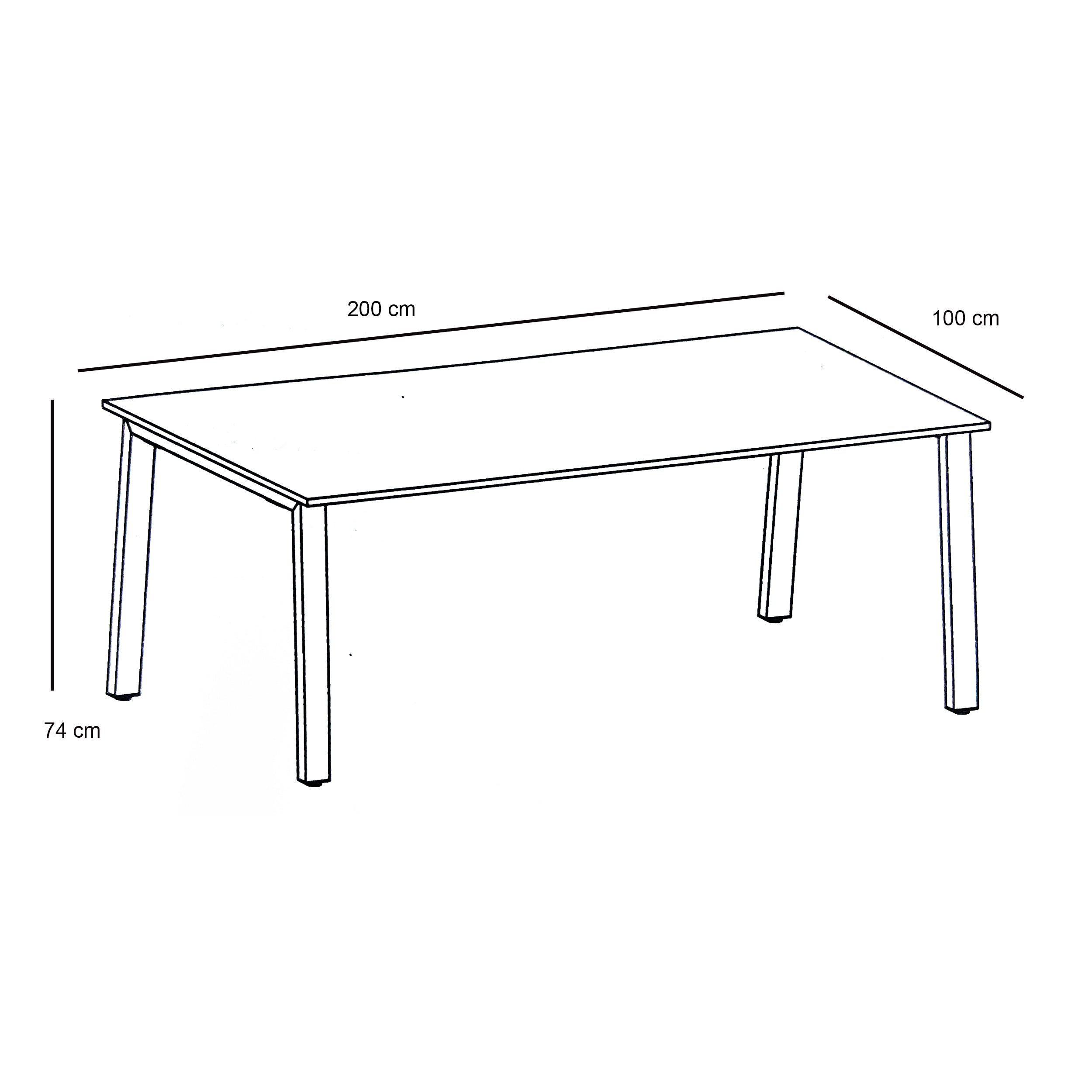 Mesa de junta moderna con estructura metálica - CT-3854