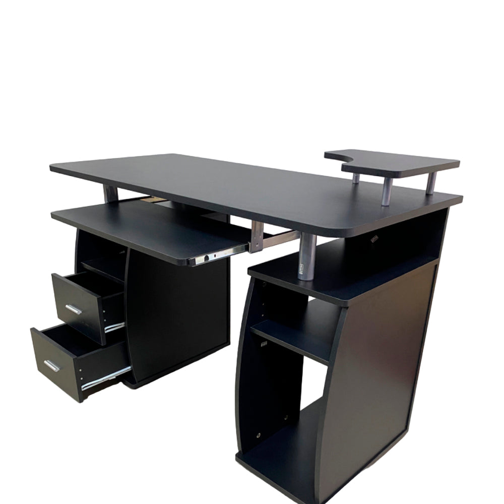 Escritorio con gaveteros moderno - madera y metal – diseño funcional