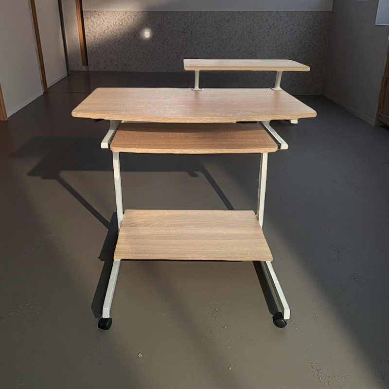 Escritorio versátil elegante color beige madera y metal - CT-2018